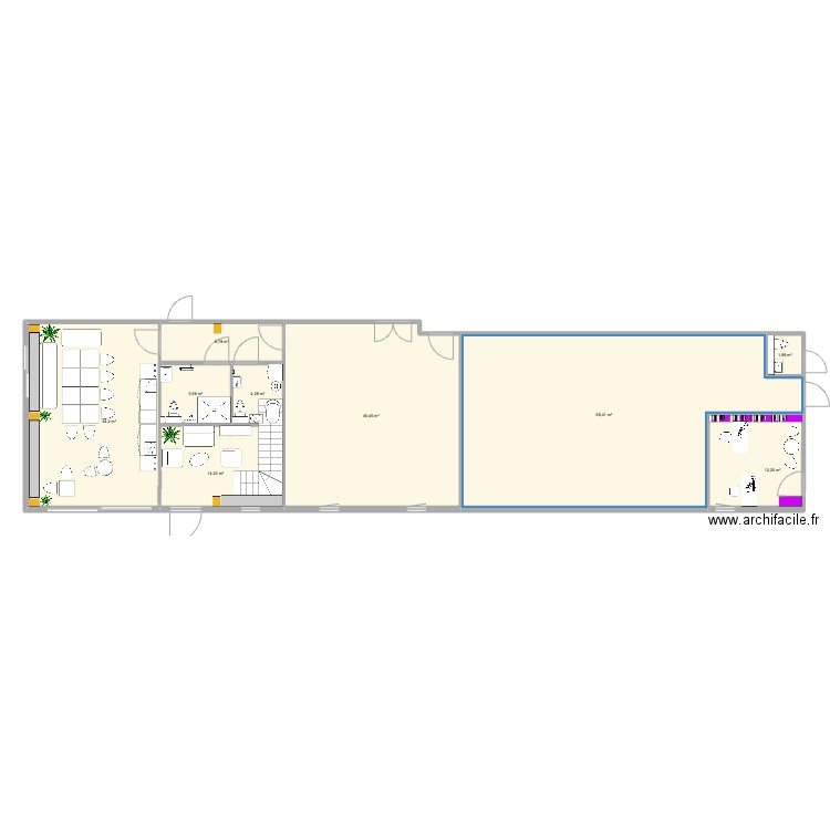 IDZIA RDC cuisine V3. Plan de 9 pièces et 194 m2