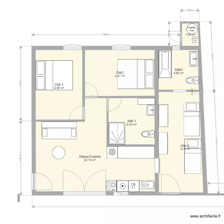 B 53 aménagements. Plan de B 53 aménagements. Plan de