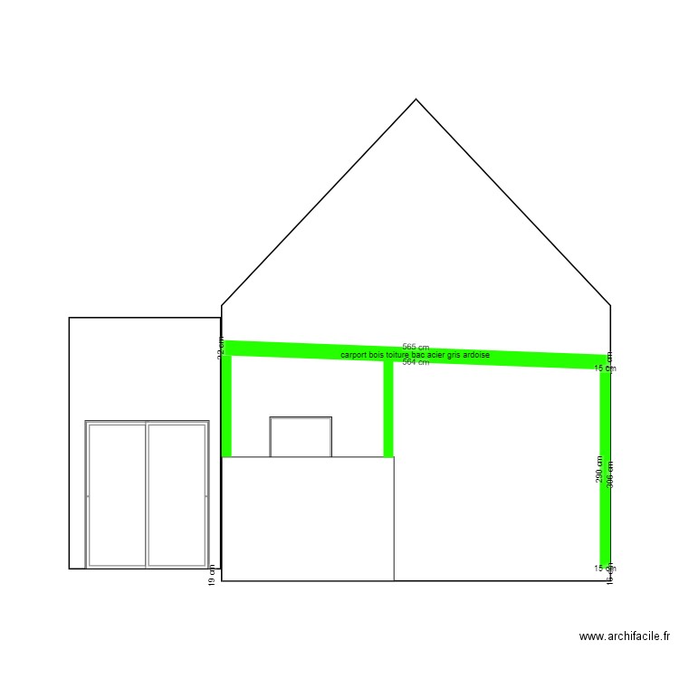 facade droite carport. Plan de 0 pièce et 0 m2