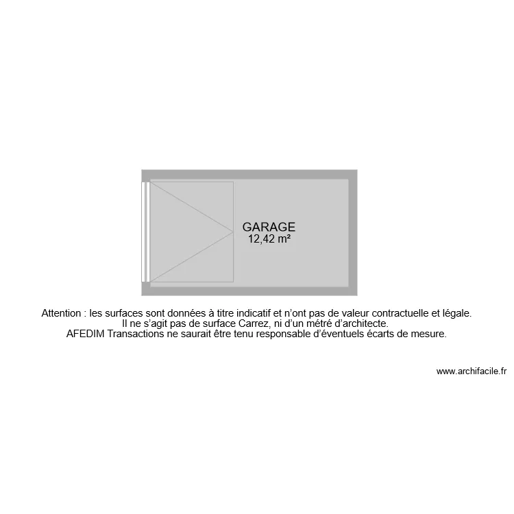 BI 8356 GARAGE. Plan de 