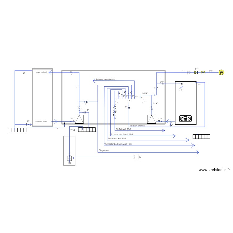 water supply flowsheet rev4. Plan de 2 pièces et 84 m2