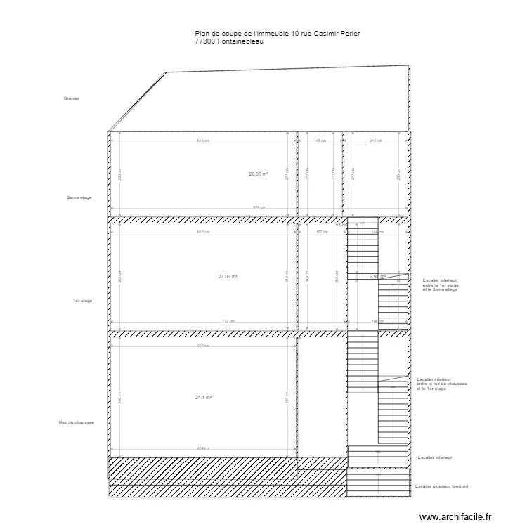 plan de coupe maison 2 etages. Plan de 