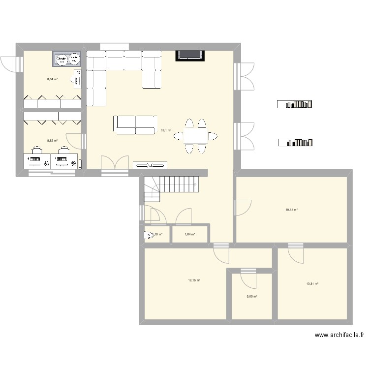 Marcy New avril 8. Plan de 9 pièces et 136 m2