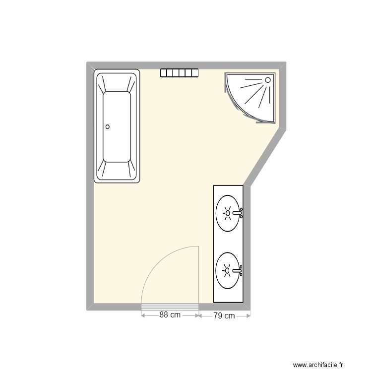 Clement SDB existant. Plan de 0 pièce et 0 m2