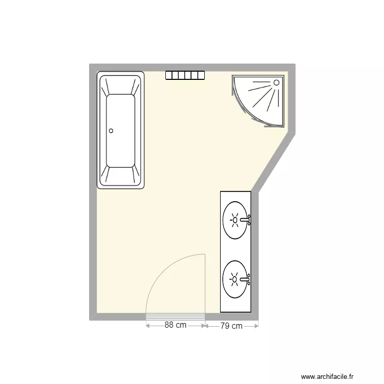 Clement SDB existant. Plan de 