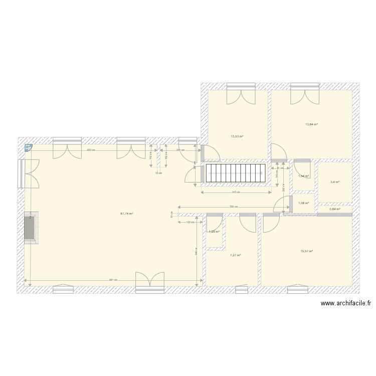 Maison RDC1. Plan de 10 pièces et 126 m2