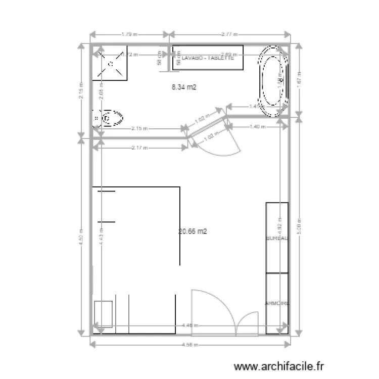 AUBERGE DU CENTRE CHAMBRE 28. Plan de AUBERGE DU CENTRE CHAMBRE 28. Plan de