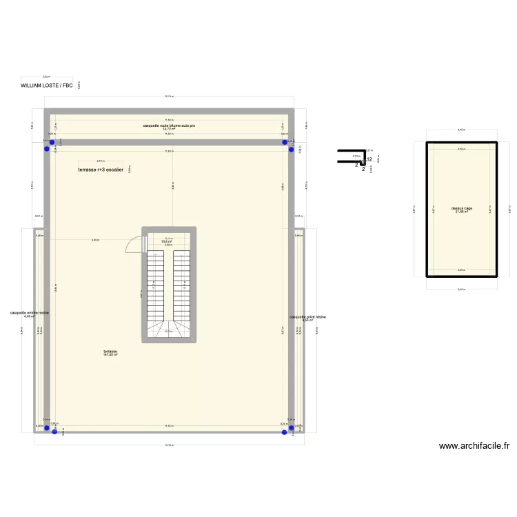 loste Faubourg Blanchot. Plan de loste Faubourg Blanchot. Plan de