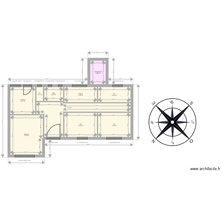 Tanneron. Plan de 10 pièces et 86 m2