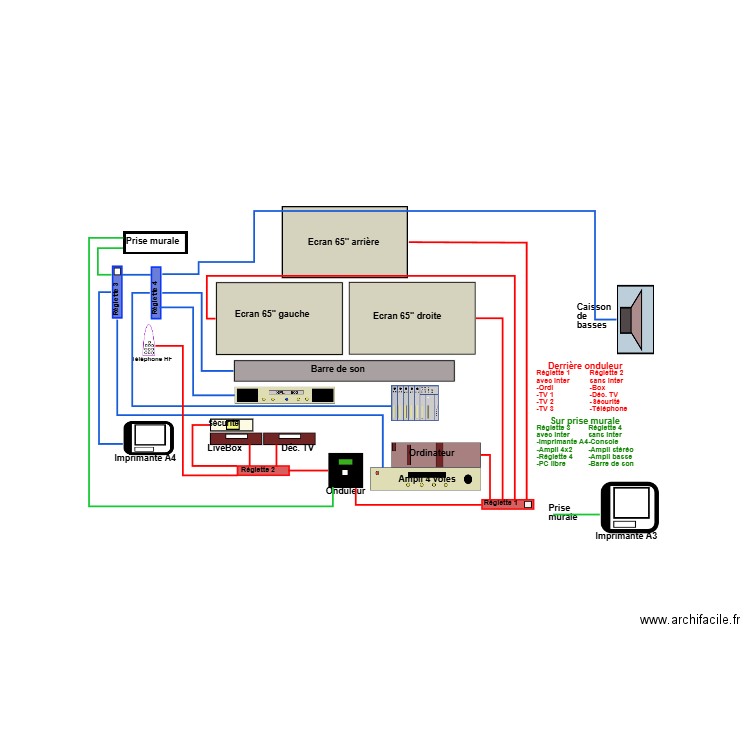 Audio vidéo salon 05. Plan de 0 pièce et 0 m2