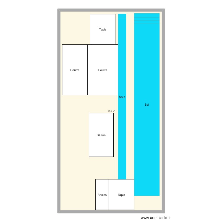 Plan 1. Plan de 1 pièce et 197 m2