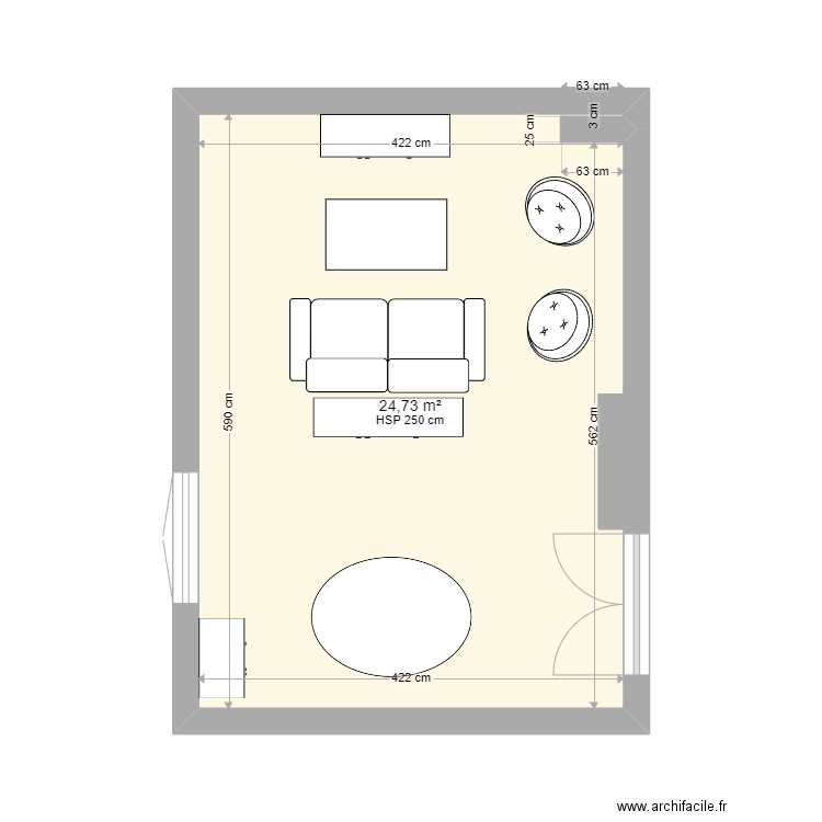 Salon Descartes. Plan de 0 pièce et 0 m2
