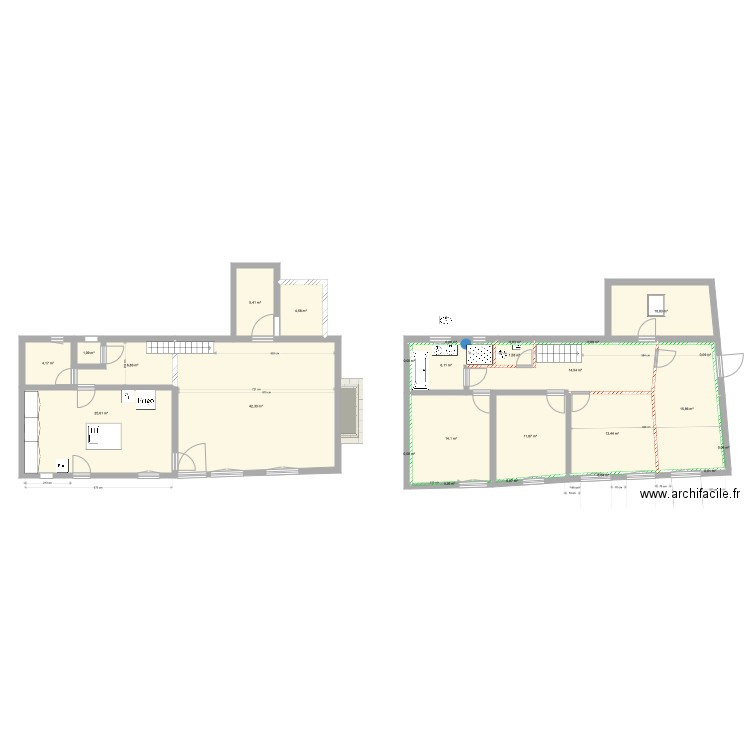 petite maison 3 2 22 étage 1 option 1. Plan de 0 pièce et 0 m2