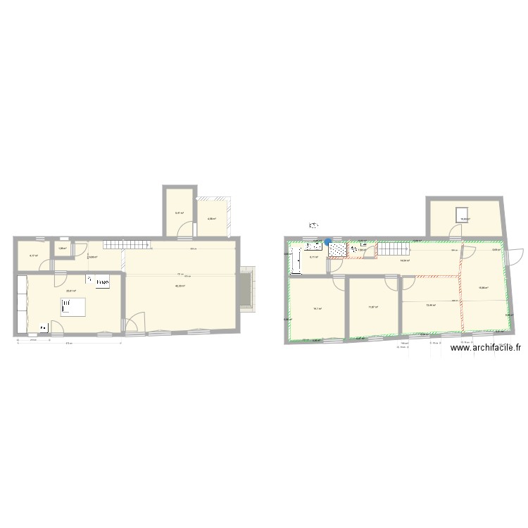 petite maison 3 2 22 étage 1 option 1. Plan de 26 pièces et 179 m2