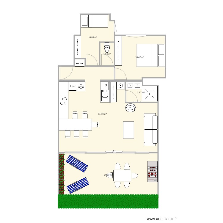 Californie final cuisine à gauche V4. Plan de 0 pièce et 0 m2