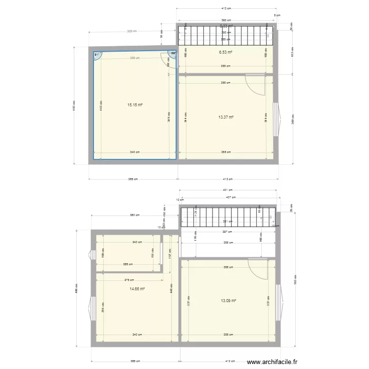 mons en baroeul 1e etage. Plan de 