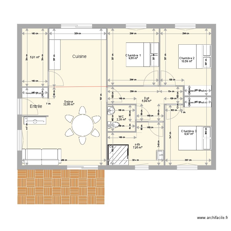 projet SCI V1. Plan de 0 pièce et 0 m2