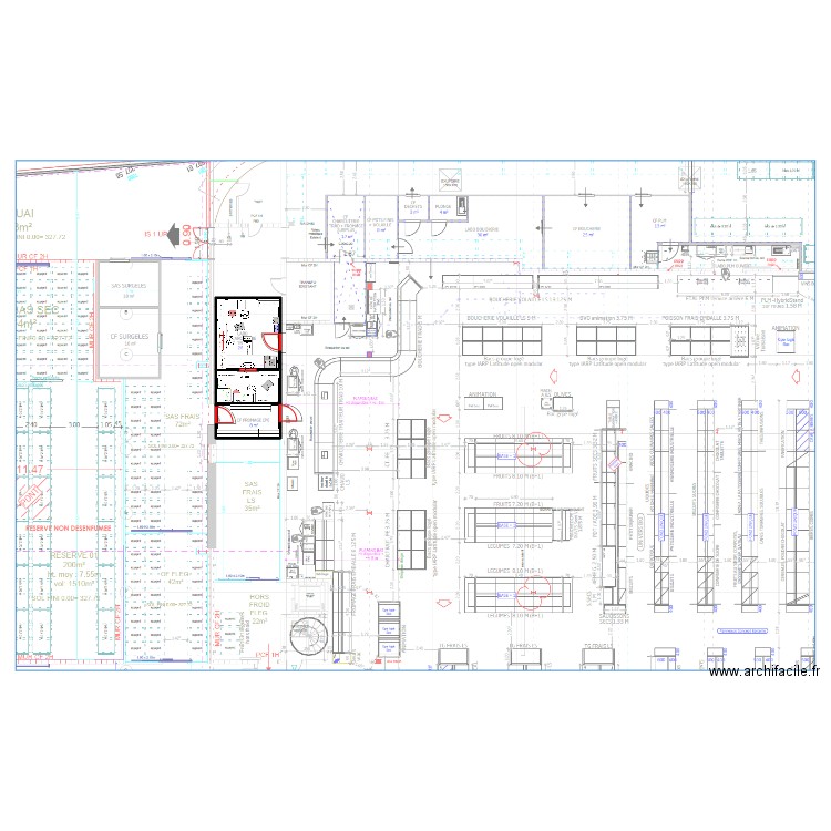 Audincourt. Plan de 3 pièces et 34 m2