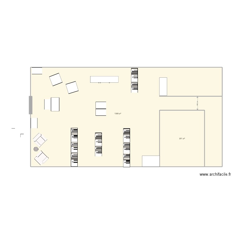 EVOLU. Plan de 2 pièces et 140 m2