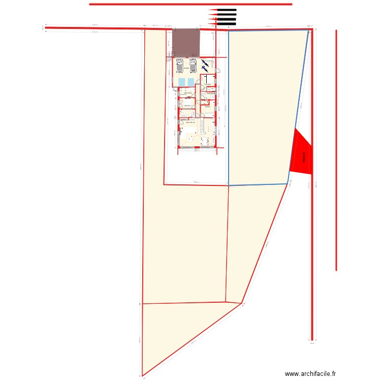 piéce de vie bis bis. Plan de 0 pièce et 0 m2