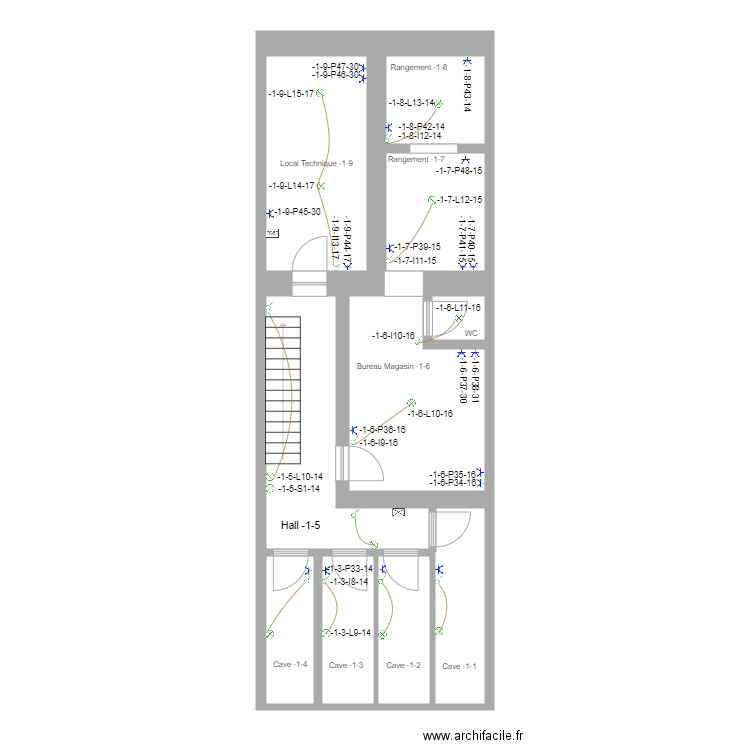 Ssol tmp. Plan de 10 pièces et 64 m2