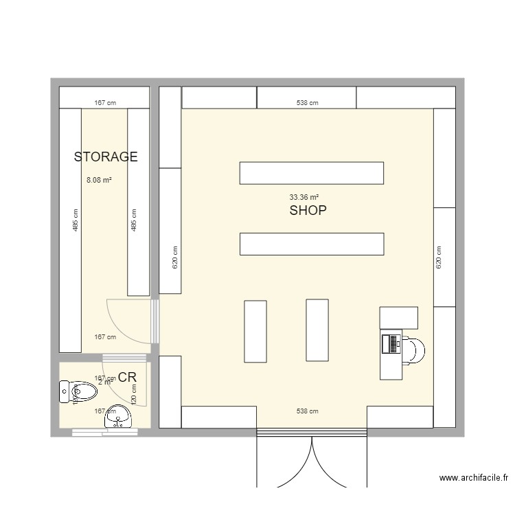 SUPERMARKET 12 JULY 2022 46 TO 48 SQM. Plan de 0 pièce et 0 m2