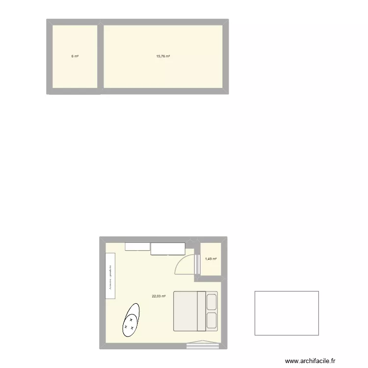 Home. Plan de 4 Pièces et 45 m²