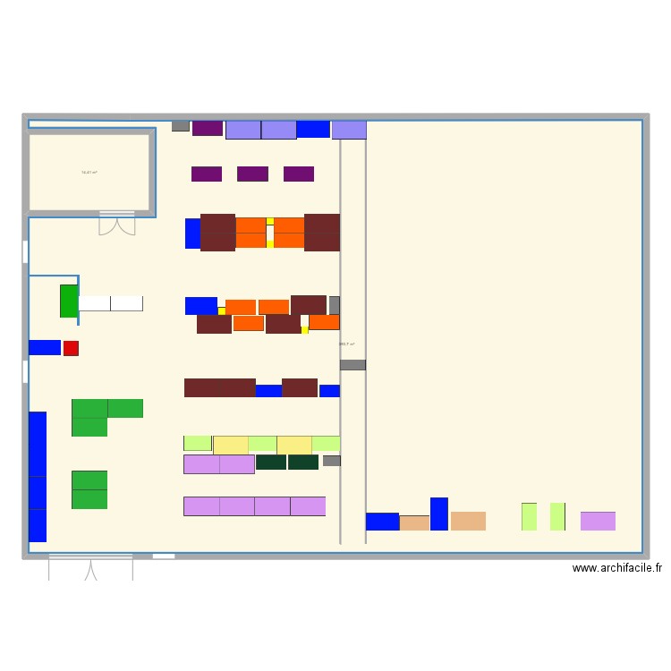 Atelier ALGO. Plan de 2 pièces et 408 m2