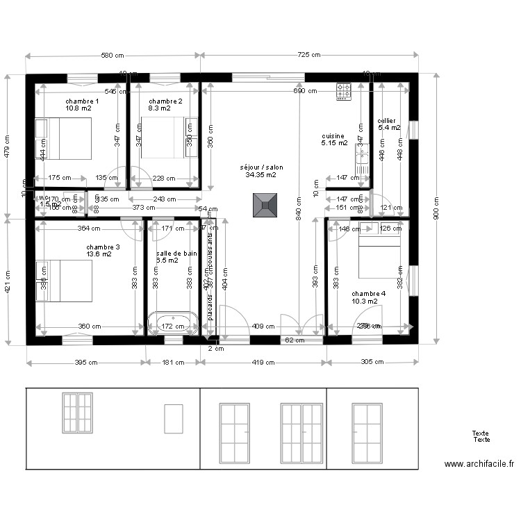 LAETI RDCH X. Plan de 0 pièce et 0 m2