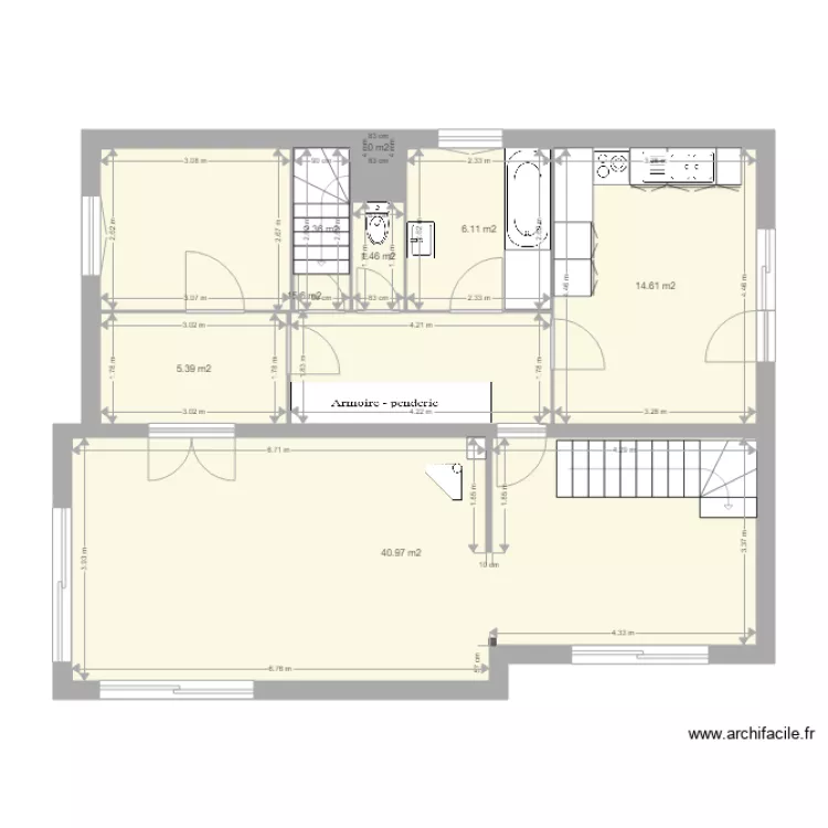 LUC RDC avant travaux 2 janv. Plan de 