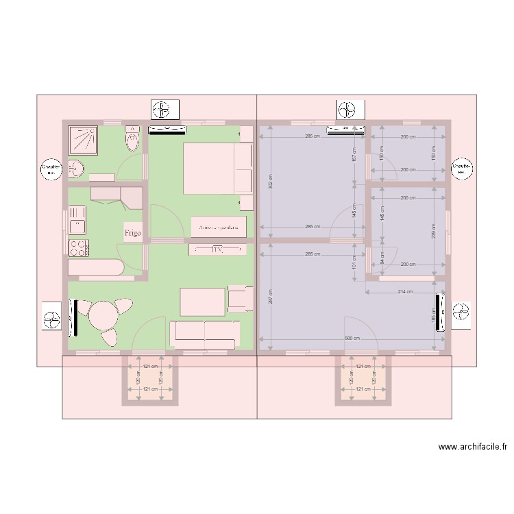 STUDIOS. Plan de 0 pièce et 0 m2