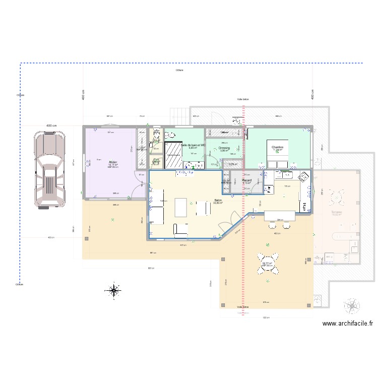 la Balinaise (10.12.22) - Janvier (5B). Plan de 23 pièces et 236 m2