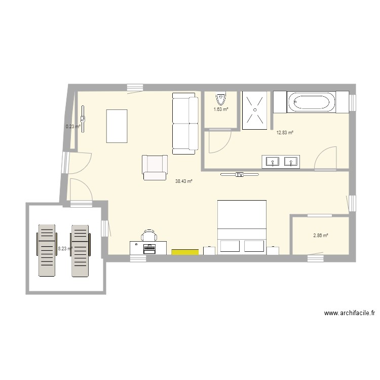 Suite Anaïs VF. Plan de 0 pièce et 0 m2