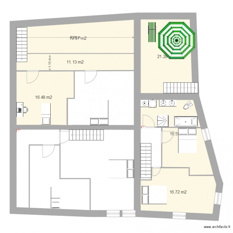 plan 2eme. Plan de 0 pièce et 0 m2
