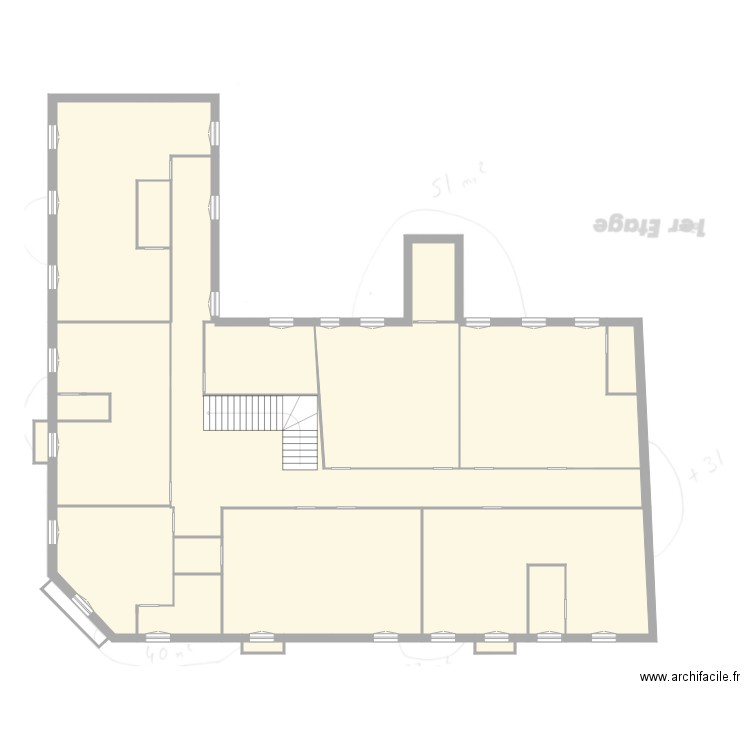Plan etage immeuble proposition 1. Plan de 0 pièce et 0 m2