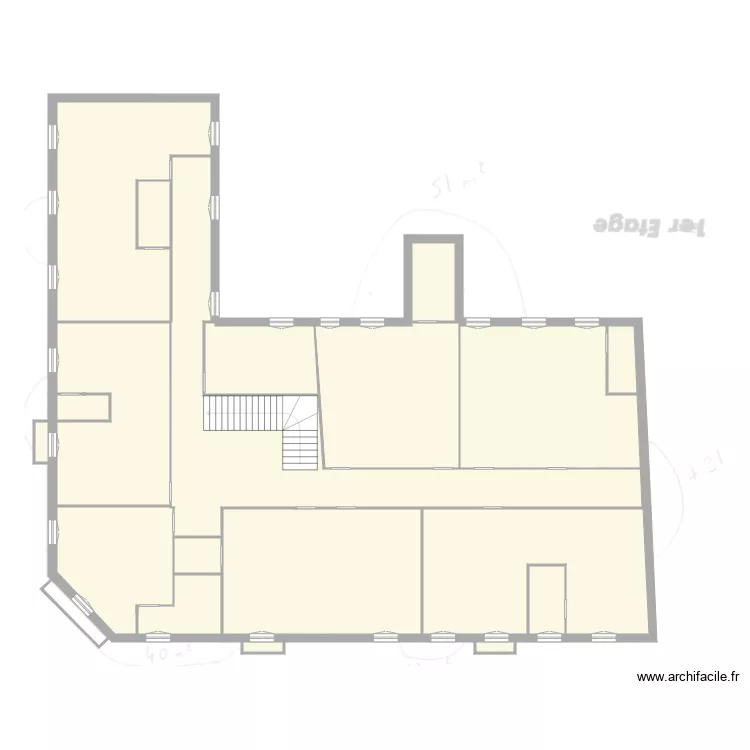 Plan etage immeuble proposition 1. Plan de 