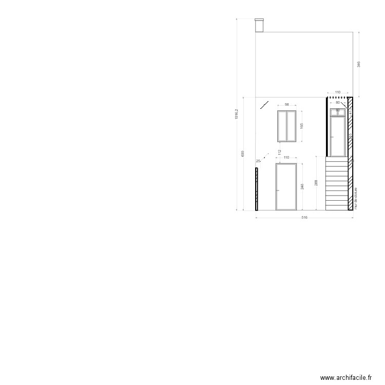 façade arriere actuel de lacroix de ravignan. Plan de 0 pièce et 0 m2