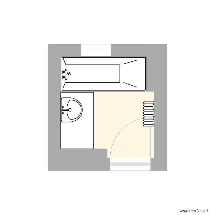 croquis SDB BAULT. Plan de 0 pièce et 0 m2