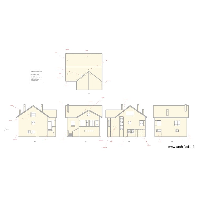 Facade Maison MM GENERAL - AVANT. Plan de 0 pièce et 0 m2