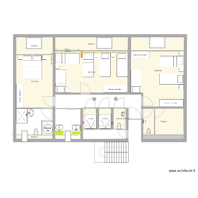 longère  1er étage 9mars19. Plan de 0 pièce et 0 m2