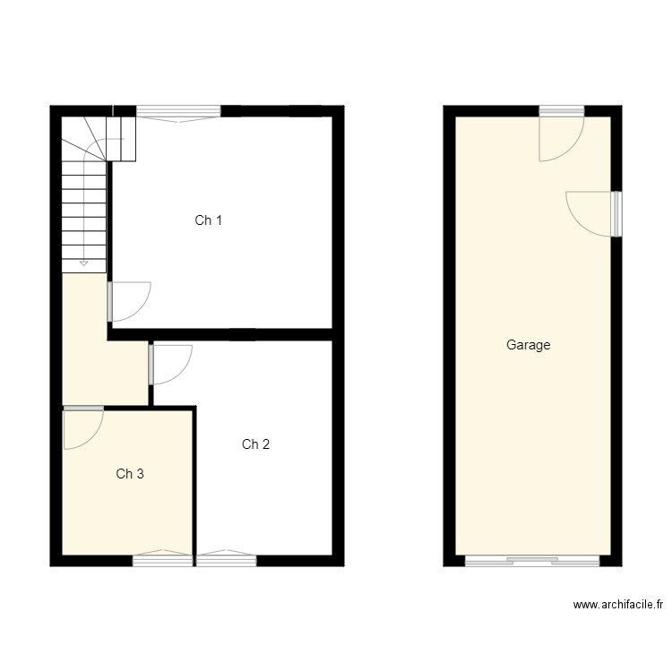 Croquis Etage garage CARRO. Plan de 0 pièce et 0 m2