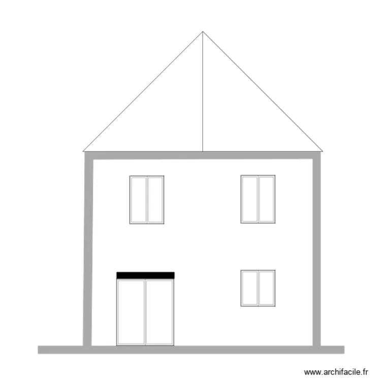 fa&ccedil;ade est modifi&eacute;e. Plan de 