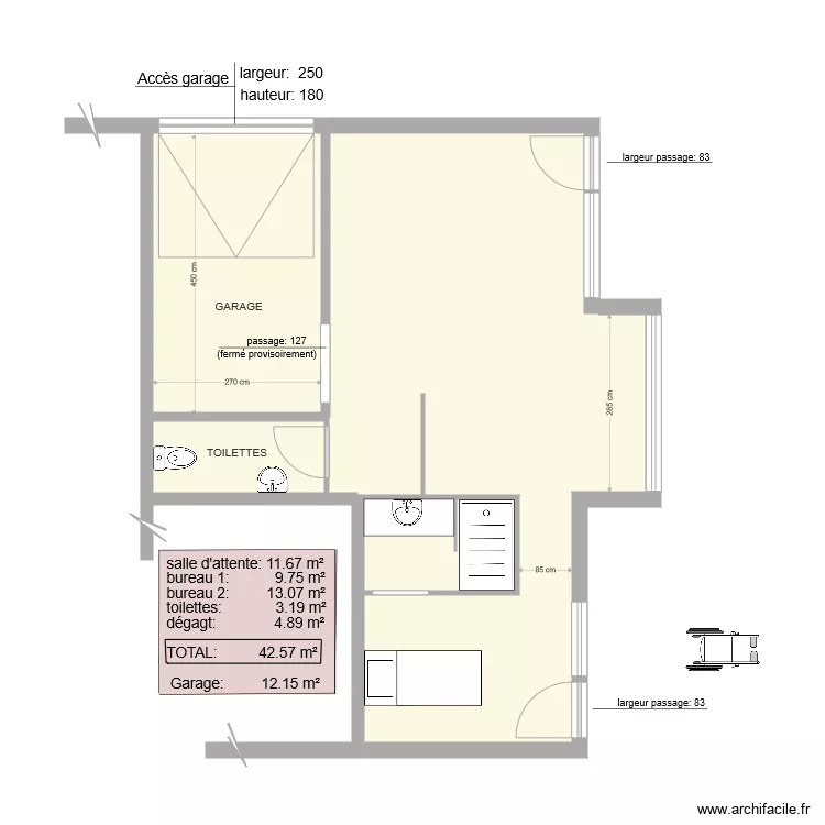 St Pierre variante Habitation. Plan de 