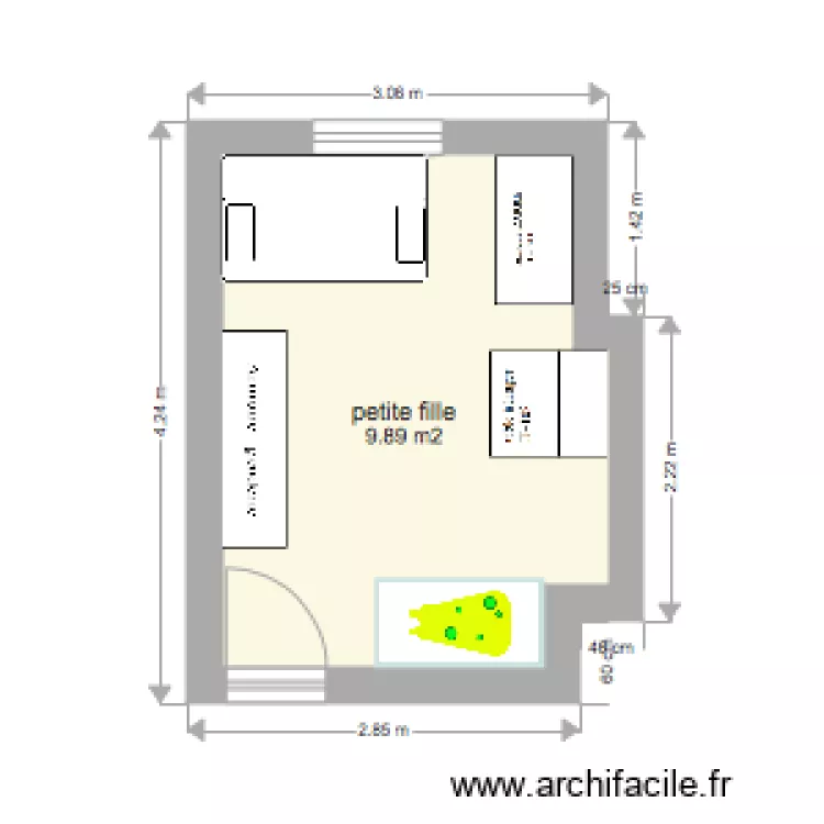 chambre bebe. Plan de 