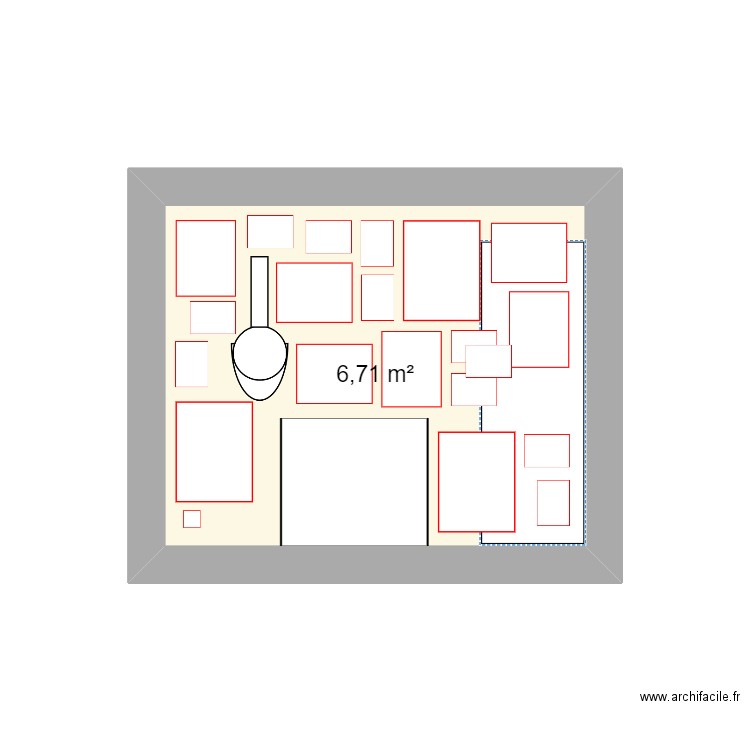 mur cadre. Plan de 0 pièce et 0 m2