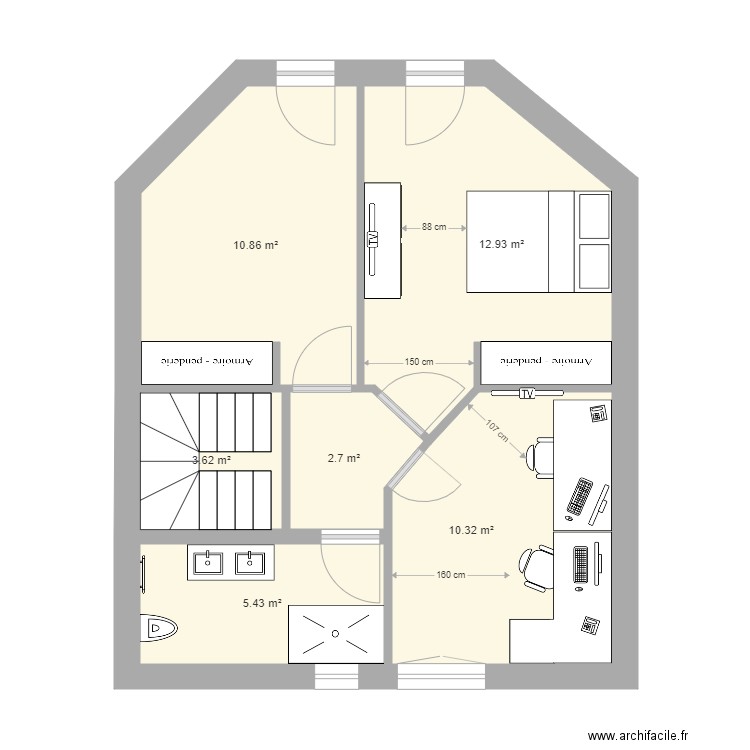 Arthaz etage juillet v1. Plan de 0 pièce et 0 m2