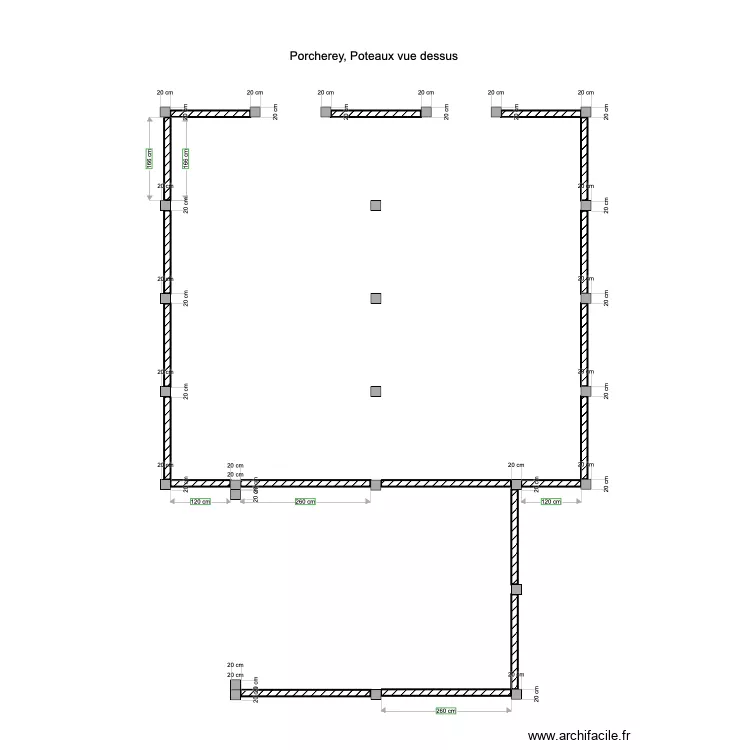 vue dessus poteaux v4 partag&eacute; visu. Plan de 