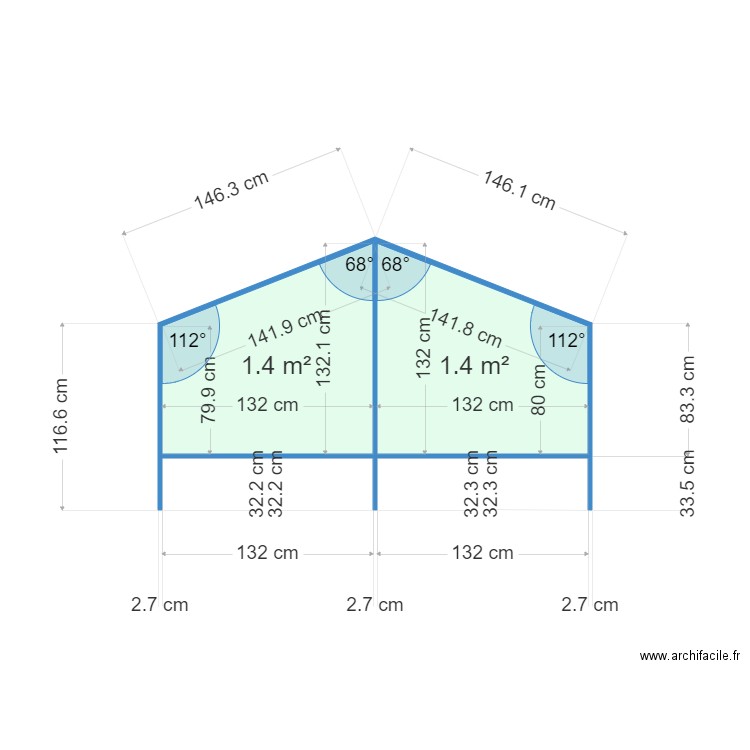 chassis jardin flan lateral 2. Plan de 0 pièce et 0 m2