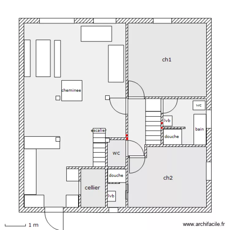 habitation le grand cret. Plan de 