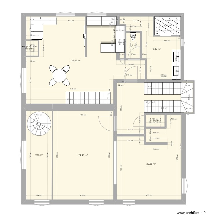 K ET N 2  nic mag 1etage definif magaly. Plan de 11 pièces et 122 m2